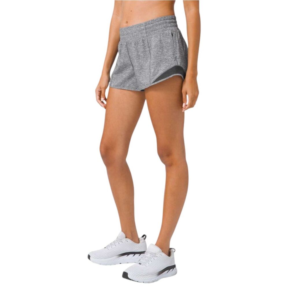 Lululemon Hotty Hot Short *High-Rise 2.5" Heather Lux Multi Black - Picture 3 of 7